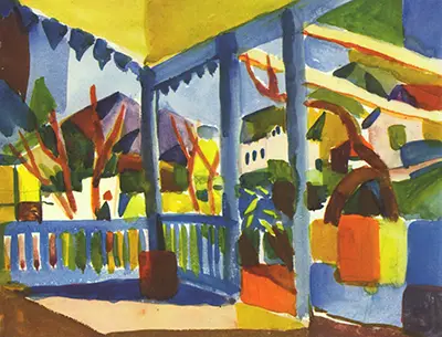 Terrace of the Country House in St Germain August Macke